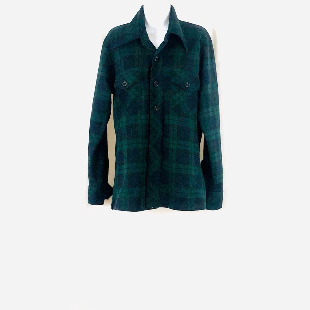 Kings Road vintage wool blend button shirt M
